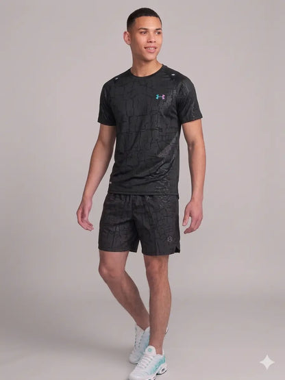 Ensemble UA fluorescents noir